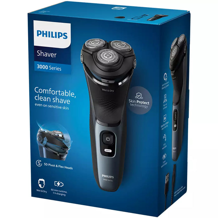 Rasoir rechargeable pour homme, sec et humide, Philips Series 3100