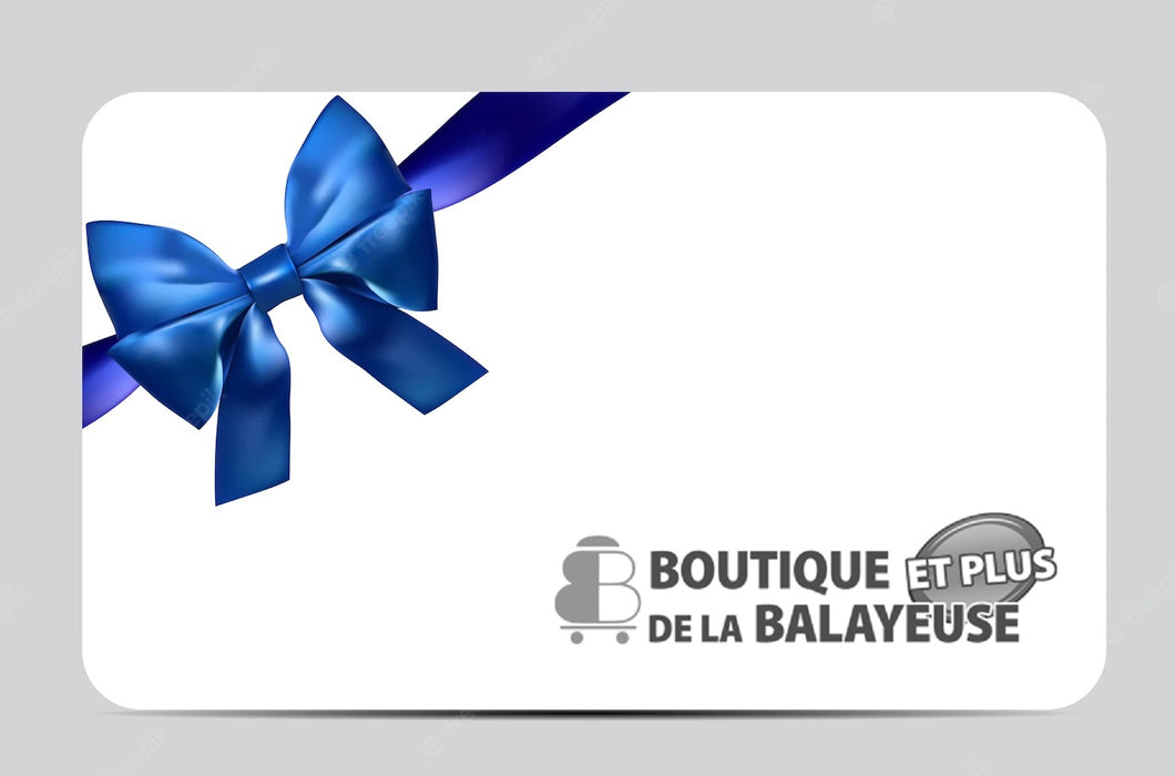 Carte cadeau numérique, Boutique de la Balayeuse