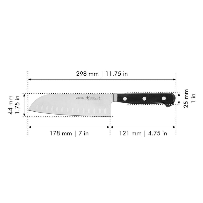 Couteau Santoku 7 po, J.A. Henckels Classique