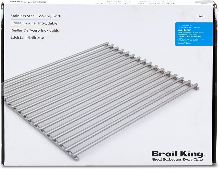 Ensemble de 2 grilles de cuisson en acier inoxydable, Broil King