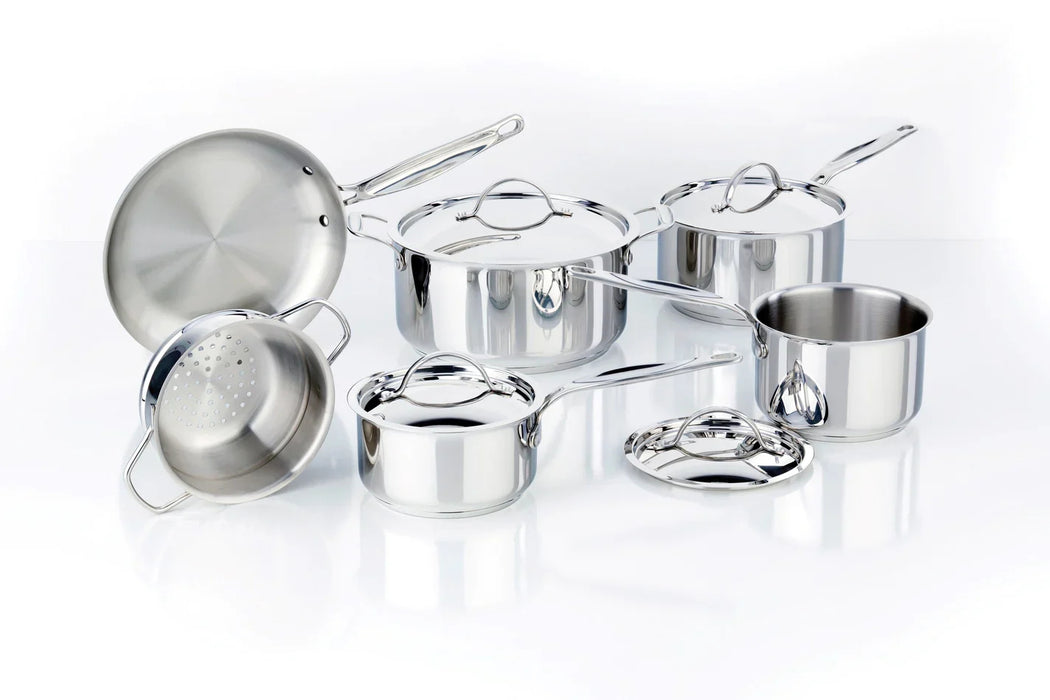 Ensemble de batterie de cuisine, 10 pièces, acier inoxydable, Confederation, Meyer