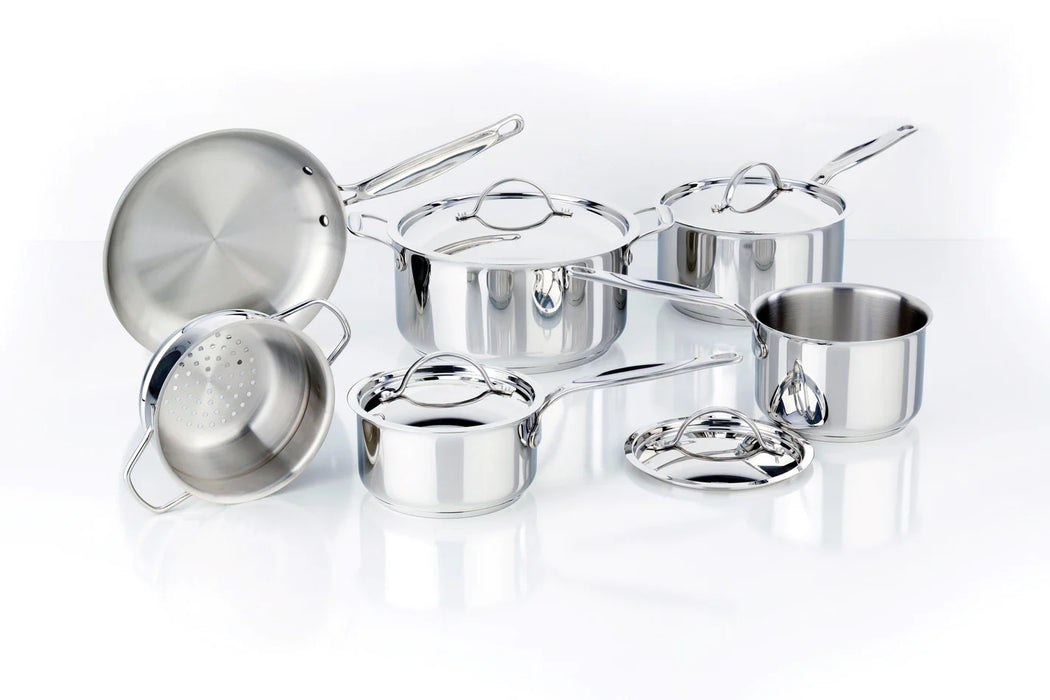Ensemble de batterie de cuisine, 10 pièces, acier inoxydable, Confederation, Meyer