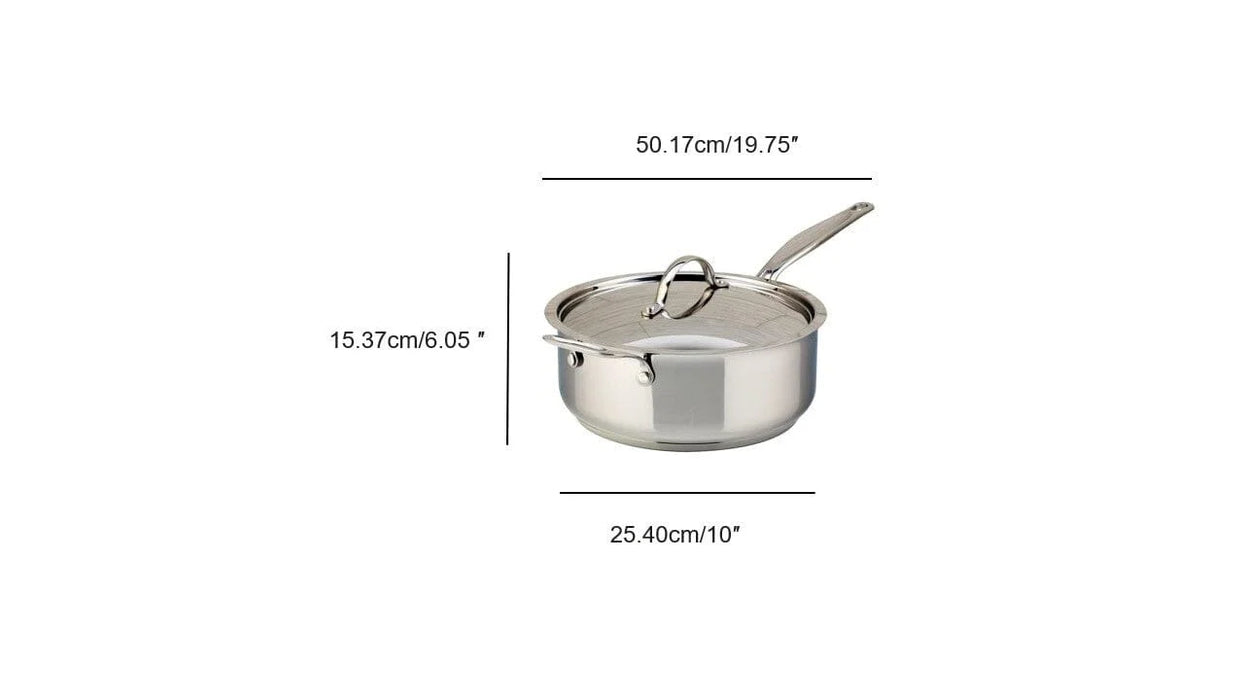 Sauteuse en acier inoxydable avec couvercle, 4 litres, Confederation, Meyer