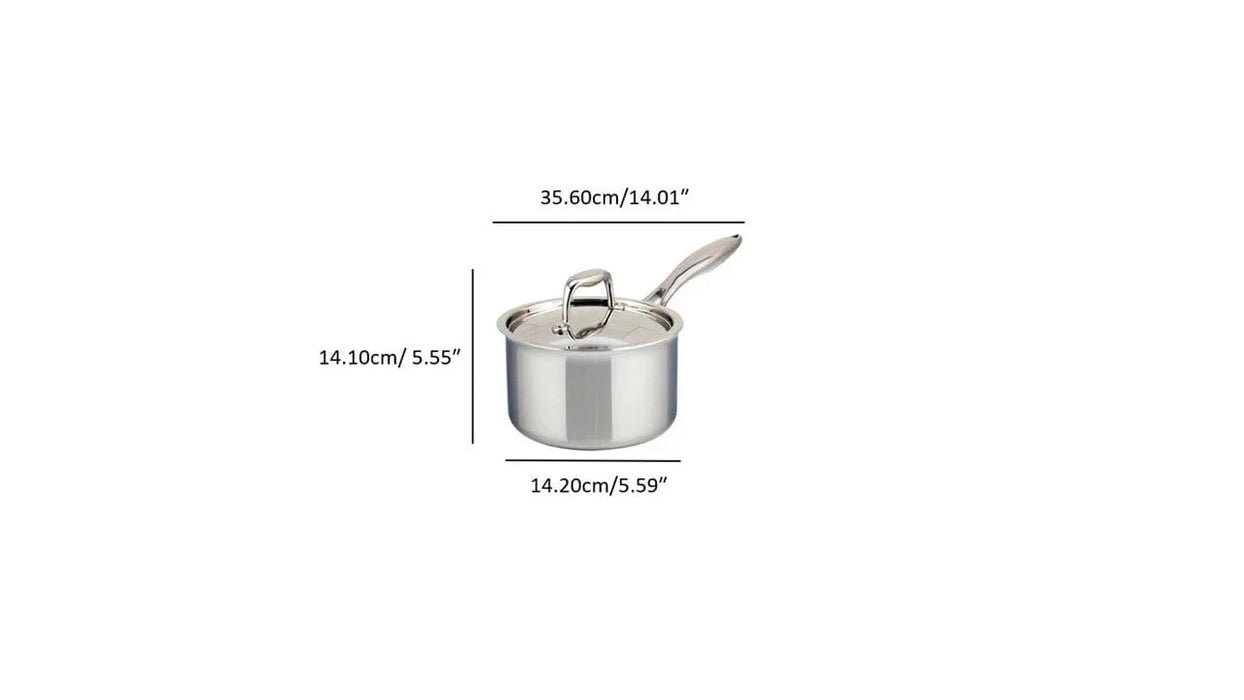 Casserole en acier inoxydable, 3 plies avec couvercle, 1.5 litres, SuperSteel, Meyer