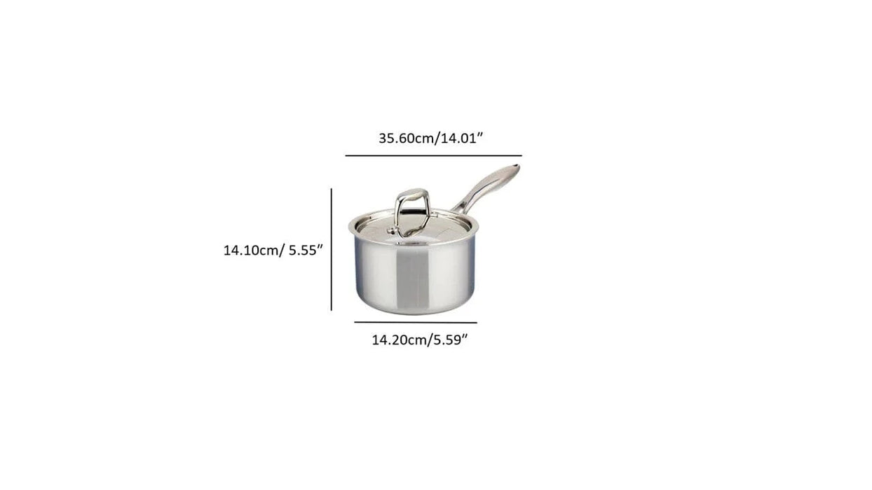Casserole en acier inoxydable, 3 plies avec couvercle, 1.5 litres, SuperSteel, Meyer