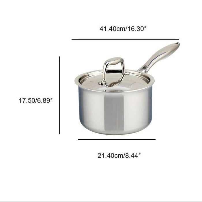 Casserole en acier inoxydable, 3 plies avec couvercle, 3 litres, SuperSteel, Meyer