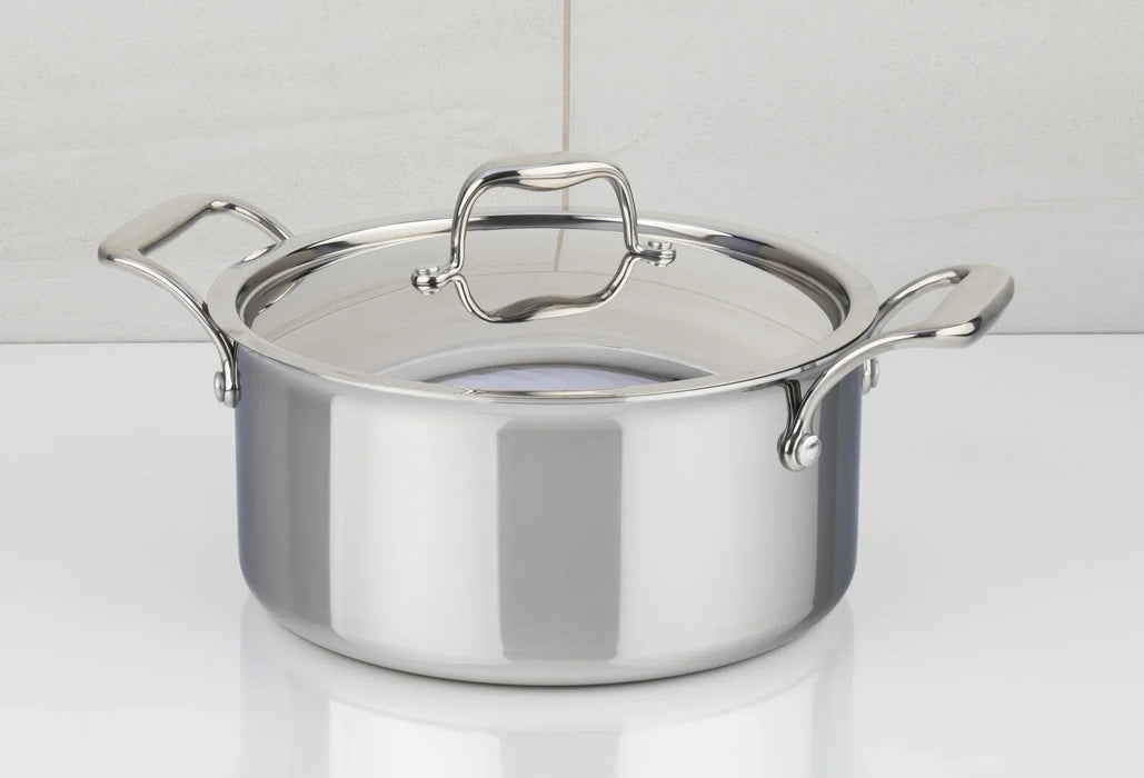 Cocotte en acier inoxydable, 3 plies avec couvercle, 5 litres, SuperSteel, Meyer