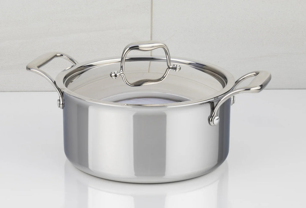 Cocotte en acier inoxydable, 3 plies avec couvercle, 5 litres, SuperSteel, Meyer