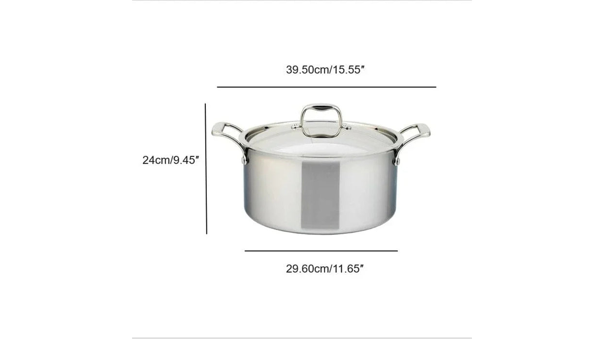 Cocotte en acier inoxydable, 3 plies avec couvercle, 9 litres, SuperSteel, Meyer
