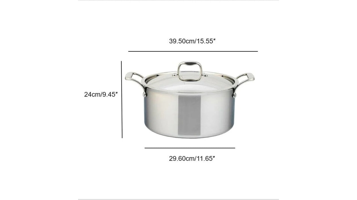 Cocotte en acier inoxydable, 3 plies avec couvercle, 9 litres, SuperSteel, Meyer