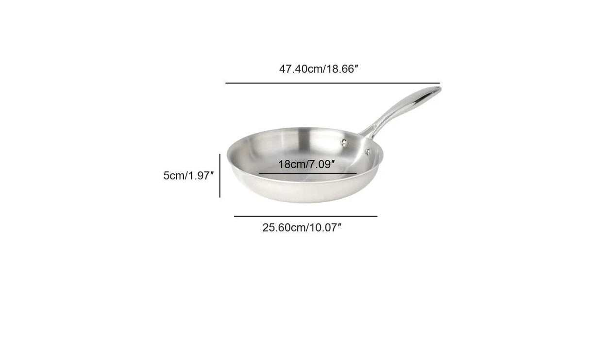 Poêle à frire en acier inoxydable, 3 plies avec couvercle, 24 cm, SuperSteel, Meyer