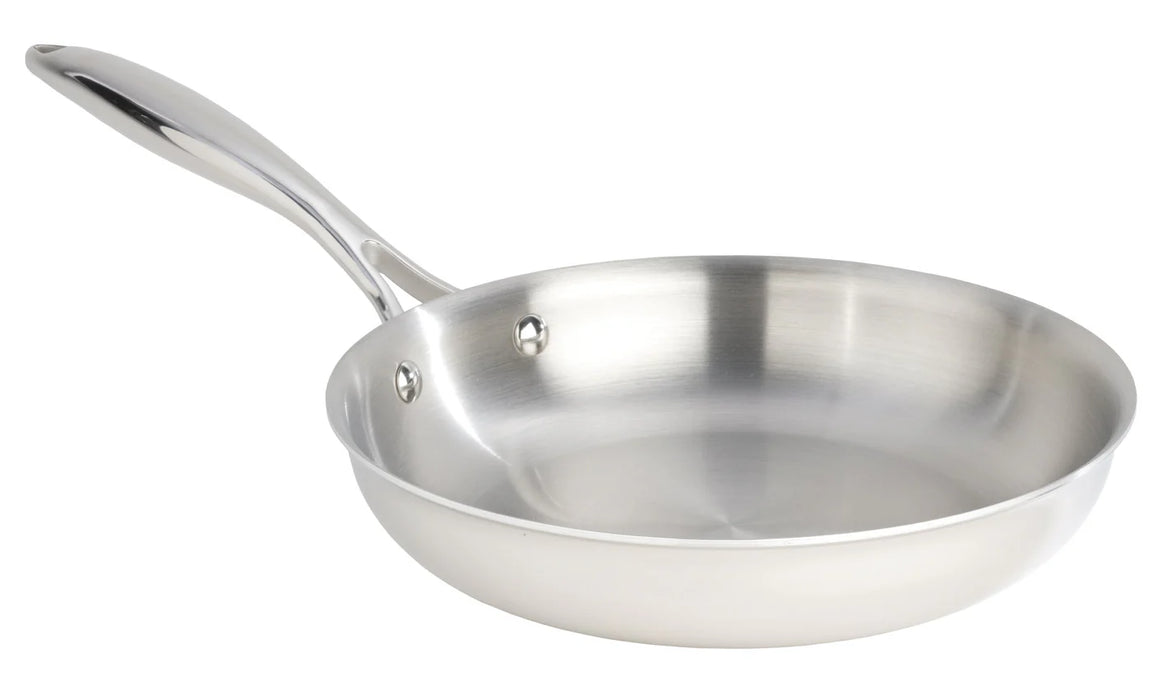 Poêle à frire en acier inoxydable, 3 plies avec couvercle, 28 cm, SuperSteel, Meyer
