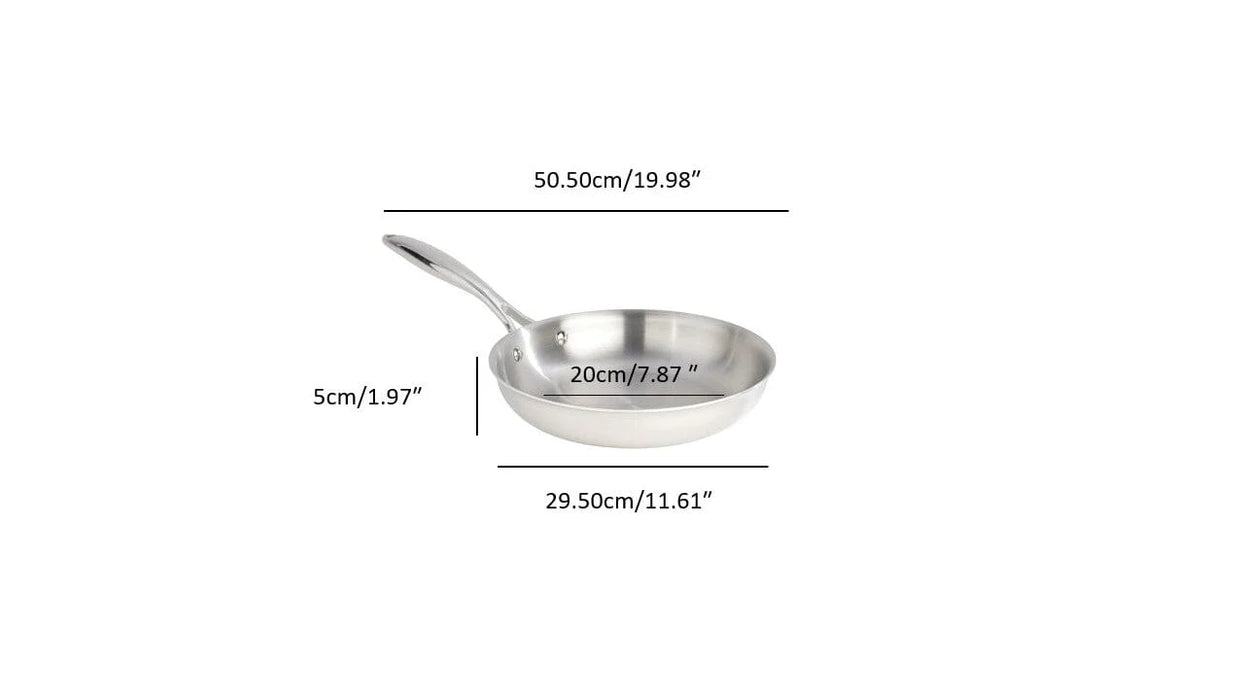 Poêle à frire en acier inoxydable, 3 plies avec couvercle, 28 cm, SuperSteel, Meyer