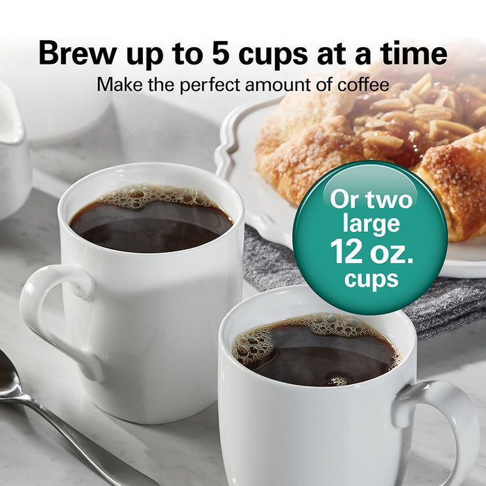 Cafetière filtre compacte, noire, 5 tasses, Hamilton Beach