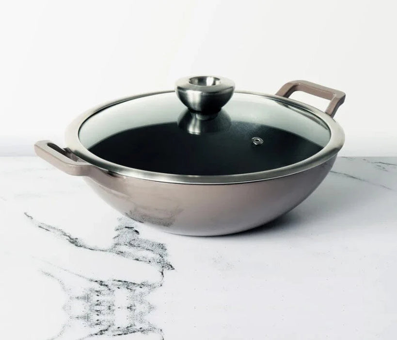 Kadai en fonte émaillée, 26 cm, gris, Meyer