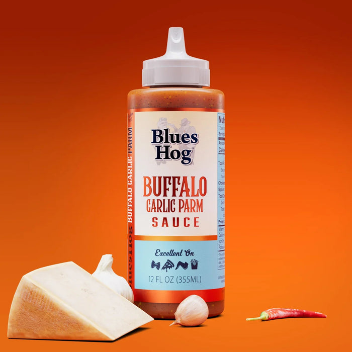 Sauce BBQ Buffalo à l'ail et Parmesan, 355 ml, Blues Hog