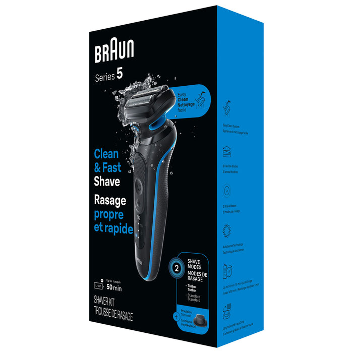 Rasoir rechargeable pour homme, sec et humide, Braun 5118S Series 5