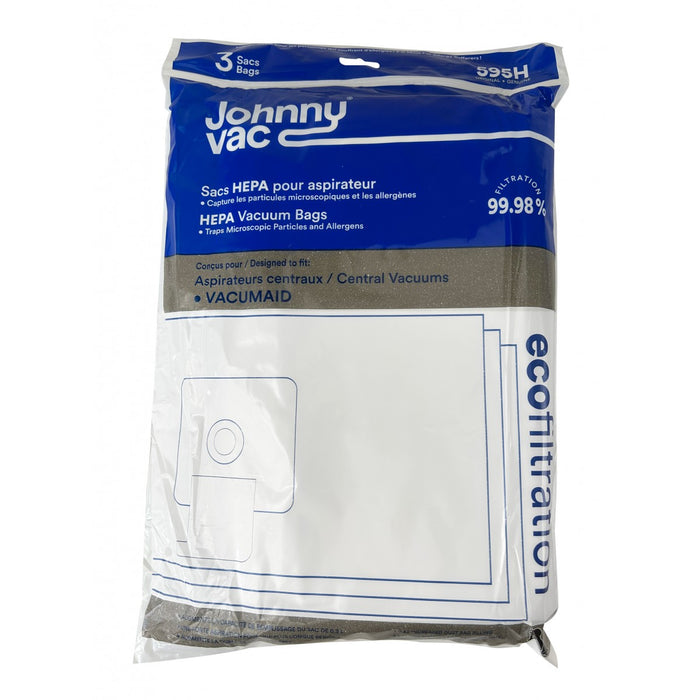 Sacs microfiltre pour aspirateur Vacumaid, (paquet de 3)