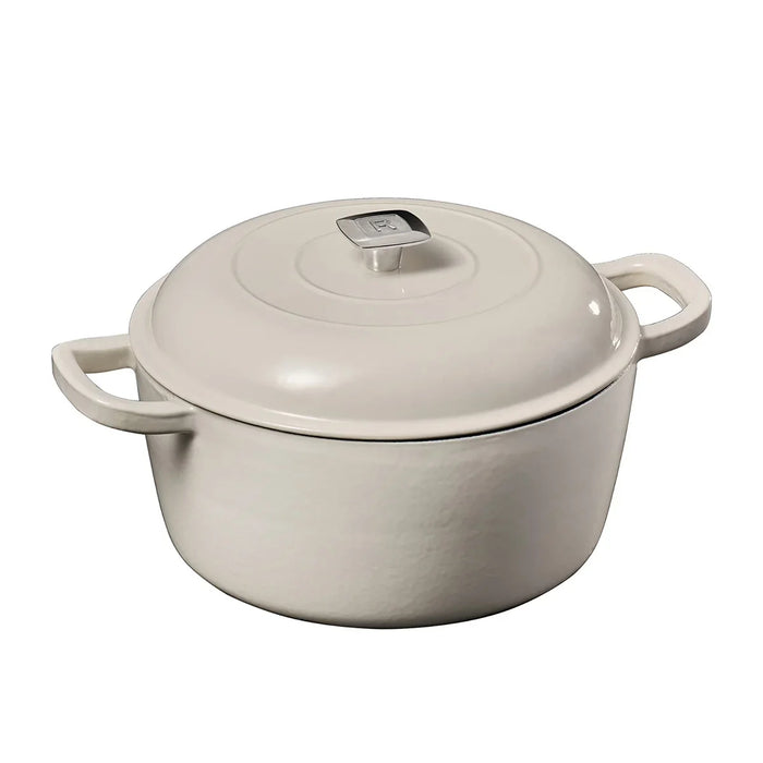 Cocotte en fonte émaillée 4.73 litres, blanche, Ricardo