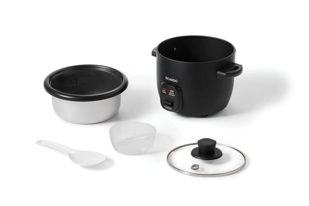 Petit cuiseur à riz, 4 tasses, noir, Ricardo