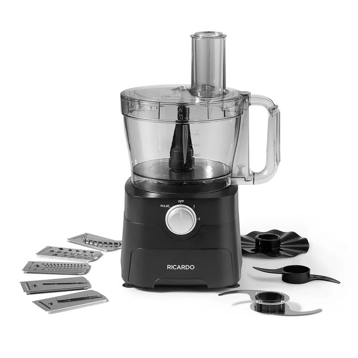 Robot culinaire haute performance, 14 tasses, noir, Ricardo