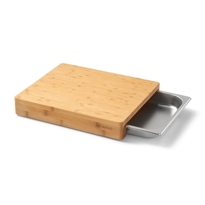 Planche à découper avec bac en inox intégré, Ricardo