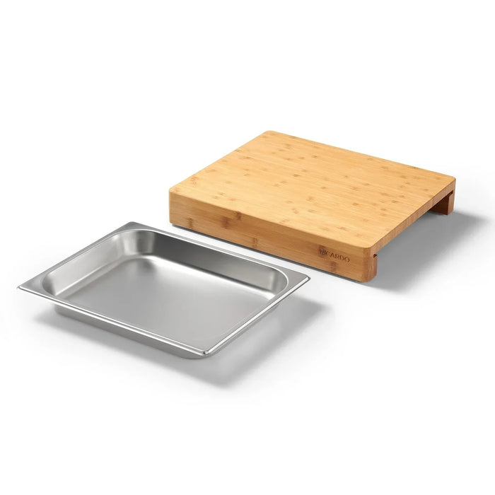 Planche à découper avec bac en inox intégré, Ricardo
