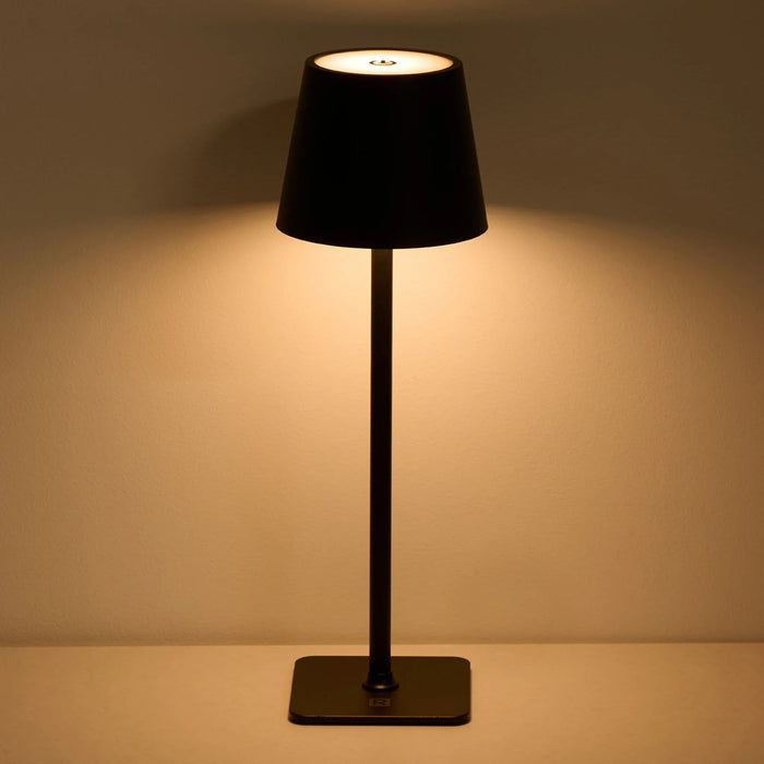 Lampe de table DEL rechargeable, noir, Ricardo