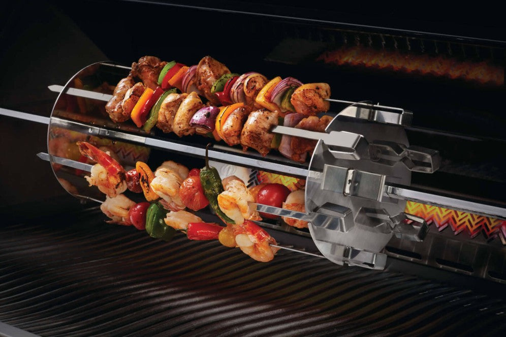 Ensemble de 6 brochettes rotatives de luxe pour rôtissoire, Napoléon