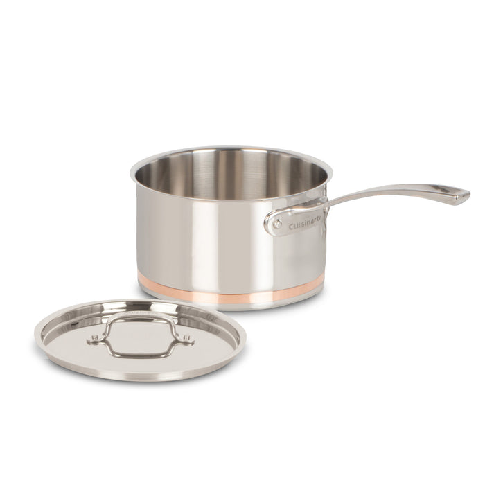 Casserole en acier inoxydable à couche de cuivre  avec couvercle, 3.3 litres, Cuisinart