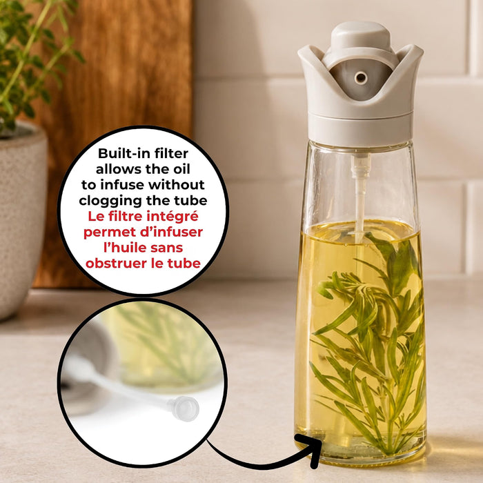 Bouteille d'huile et vaporisateur 2-en-1, 340 ml, Starfrit