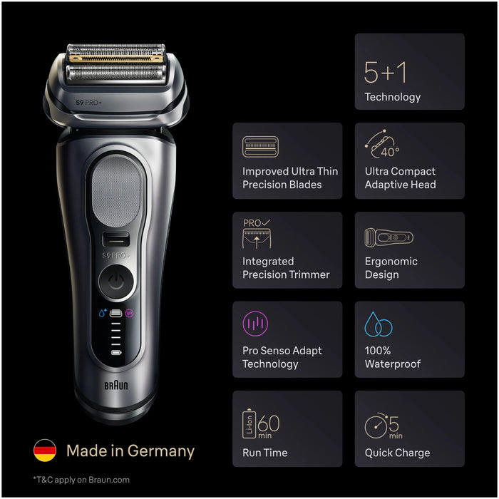 Rasoir rechargeable pour homme, sec et humide, Braun Series 9 9667CC