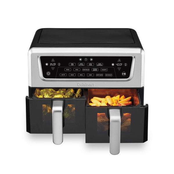 Friteuse à air, noire, 2 compartiments, 11 litres, Cuisinart