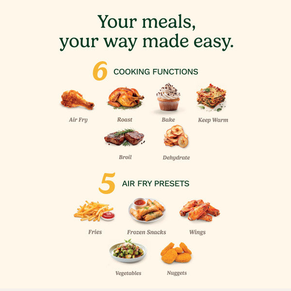 Friteuse à air, noire, 2 compartiments, 11 litres, Cuisinart