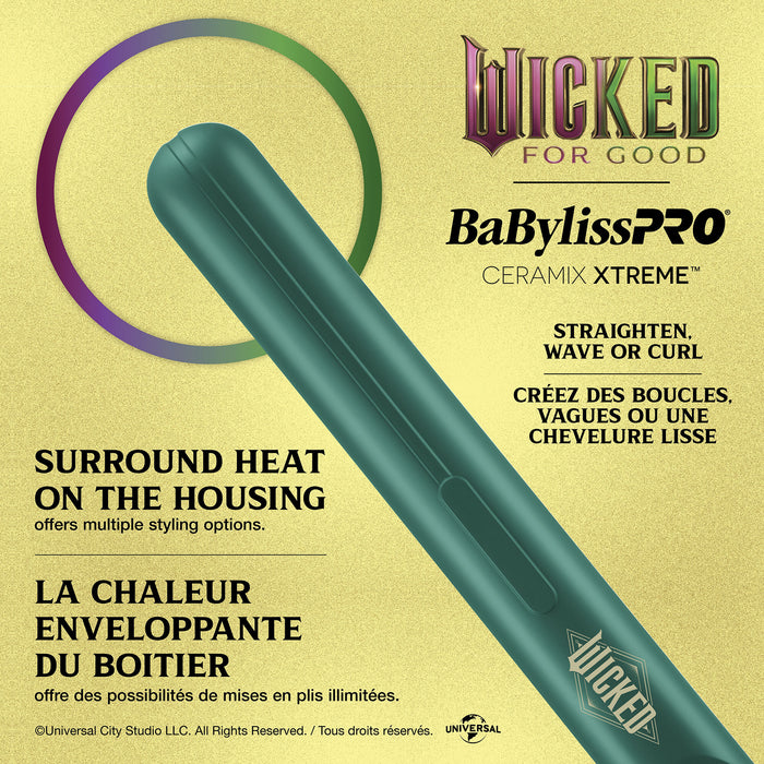 Fer plat 1 po., vert, Ceramix Xtreme Wicked: For Good, Babyliss Pro