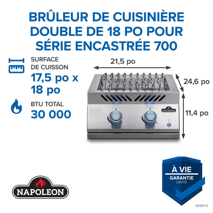 Brûleur de cuisinière double pour série encastrée 700, Napoléon
