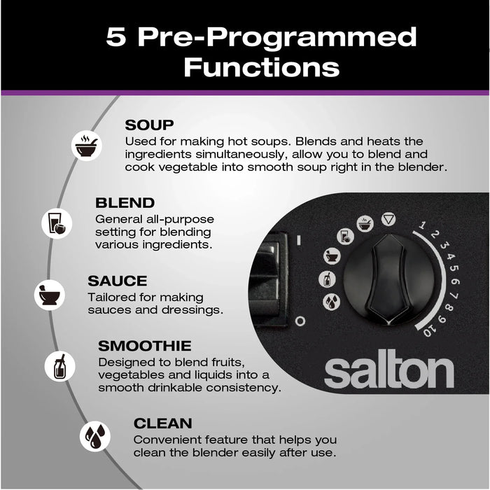 Mélangeur électrique, gris, Salton