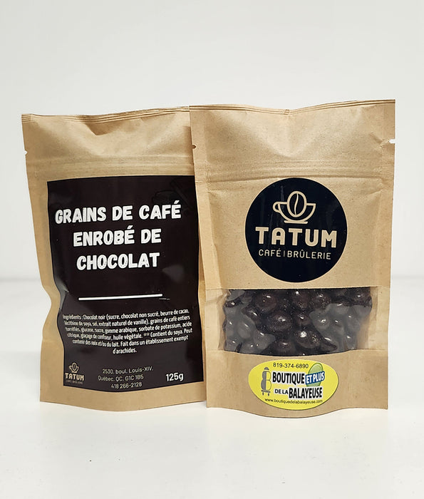 Grains de café enrobé de chocolat noir, 125g, Tatum