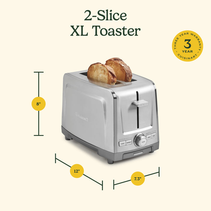 Grille-pain à fentes larges, 2 tranches, acier inoxydable, Cuisinart