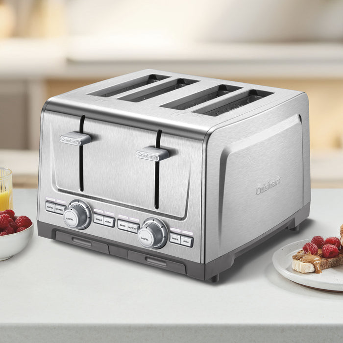 Grille-pain à fentes larges, 4 tranches, acier inoxydable, Cuisinart
