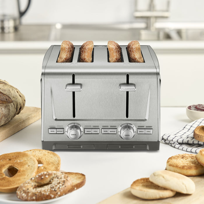 Grille-pain à fentes larges, 4 tranches, acier inoxydable, Cuisinart