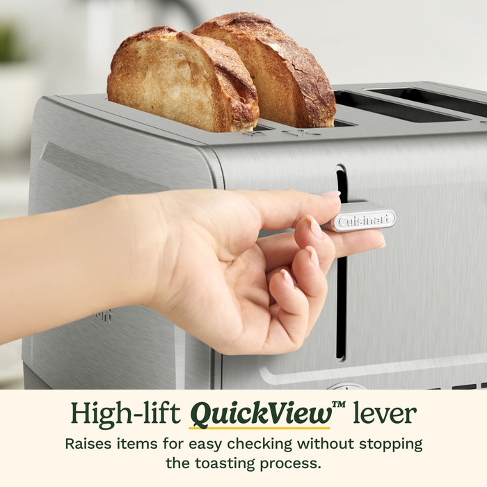 Grille-pain à fentes larges, 4 tranches, acier inoxydable, Cuisinart