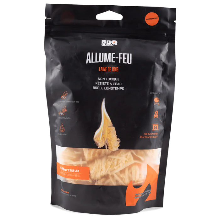 Allume-feu de laine de bois, BBQ Québec