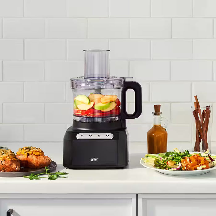 Robot culinaire, 8 tasses, noir, EasyPrep, Braun