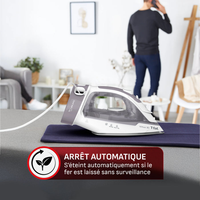 Fer à repasser à vapeur, cordon rétractable, T-fal Virtuo 30