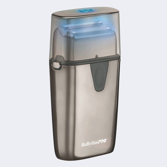 Rasoir en métal à double grilles, UV, avec/sans fil, gris, Babyliss Pro