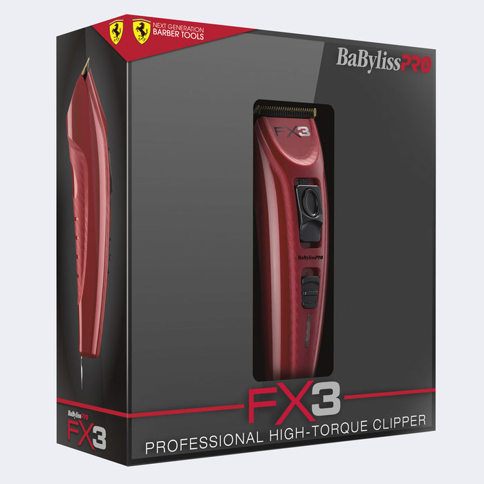 Tondeuse à couple élevé, rouge, FX3, Babyliss Pro