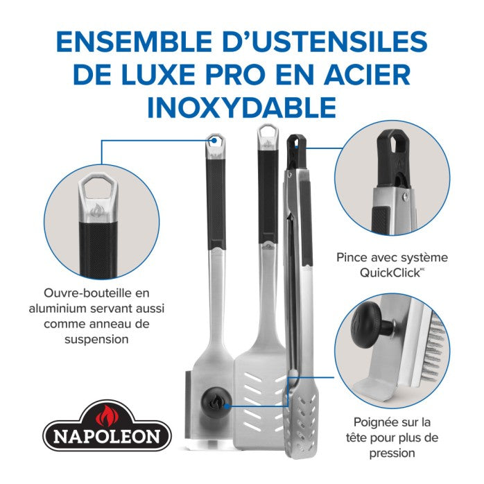 Ensemble d'ustensiles à BBQ de luxe, Napoléon