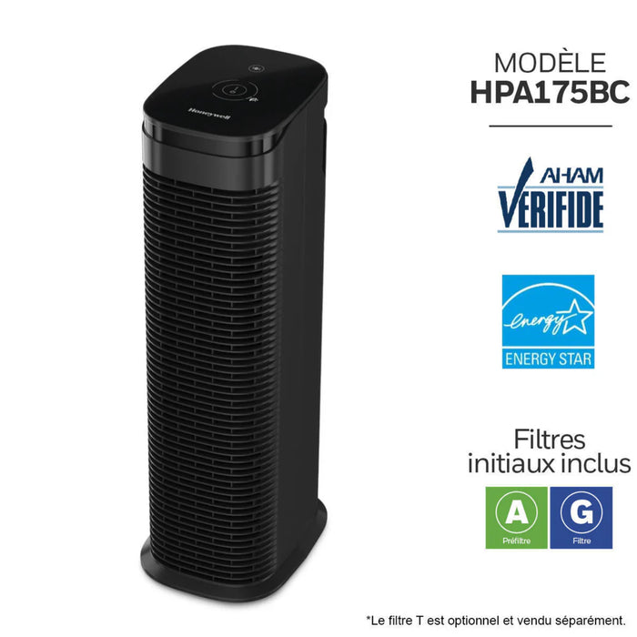 Purificateur d'air H.E.P.A., noir, Honeywell