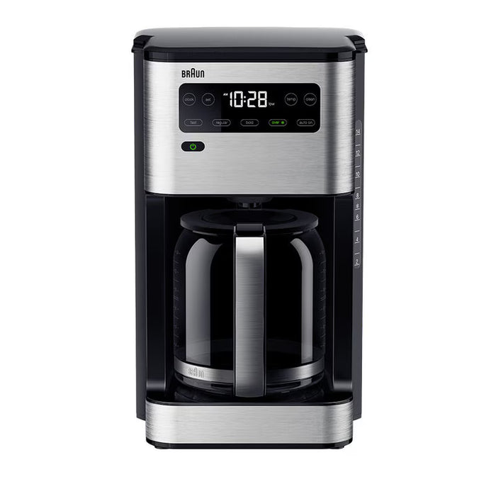 Cafetière filtre 14 tasses, programmable, acier inoxydable, Braun PureFlavor